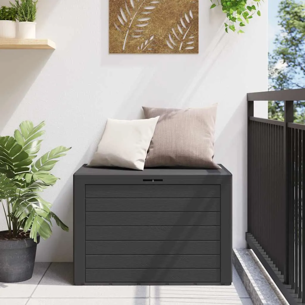 vidaXL Coffre de jardin anthracite 78x44x55 cm en polypropylène robuste