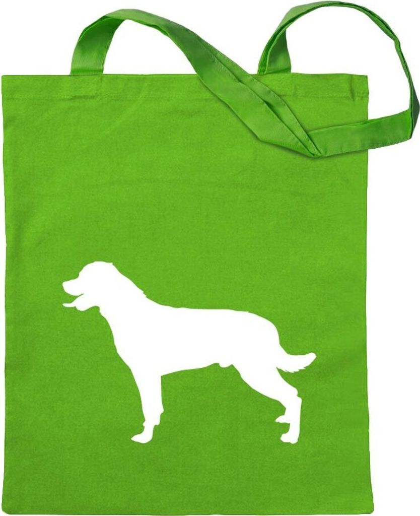 Kiwistar - Baumwolltasche - hellgrün - Rottweiler Hunderasse Dog - Tragetasche Stoffbeutel Umhängetasche langer Henkel