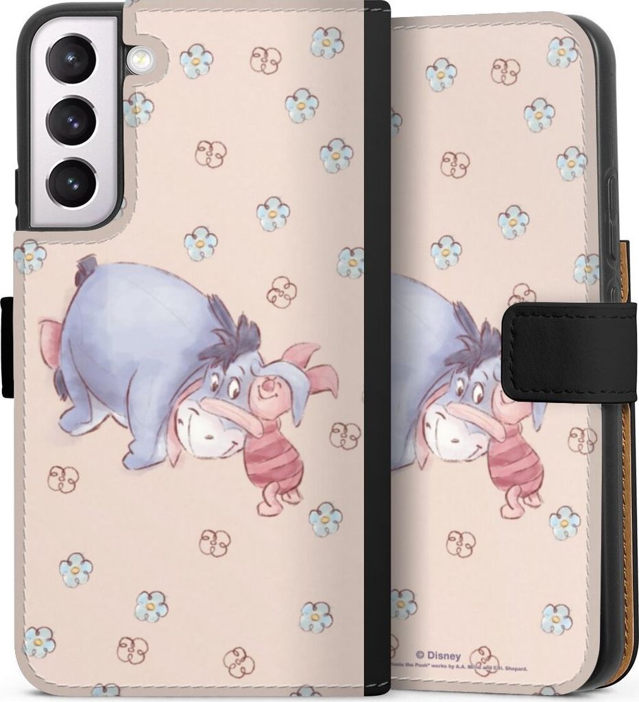 DeinDesign Klapphülle für Samsung Galaxy S22+ Handytasche Lederhülle Tasche Disney Esel Winnie Puuh Ferkel
