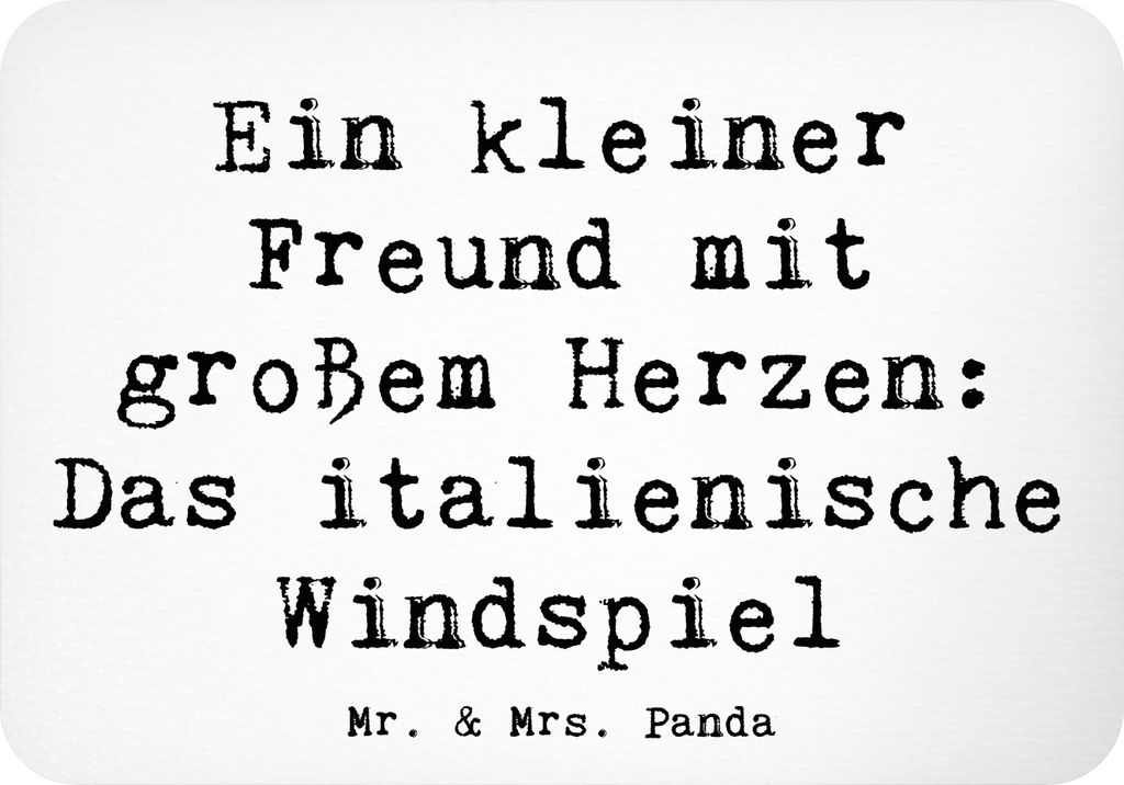 Mr. & Mrs. Panda magnet Spruch Italienisches Windspiel - Weiß - Geschenk, Hunderassen Eigenschaften, whiteboardmagnet, Hunderasse, anmutig, zettel...
