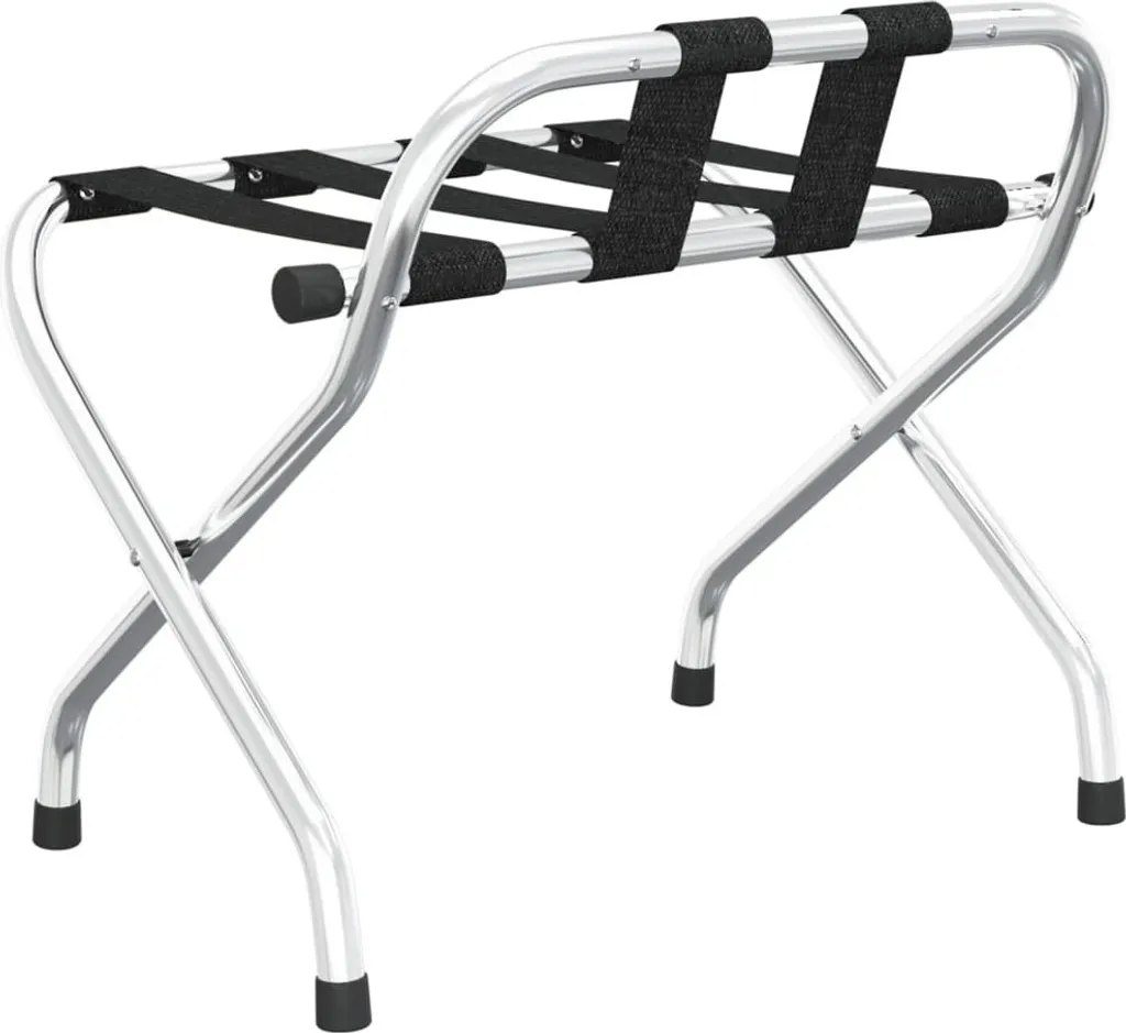 Support de valise professionnel argenté pliable avec dossier 56cm