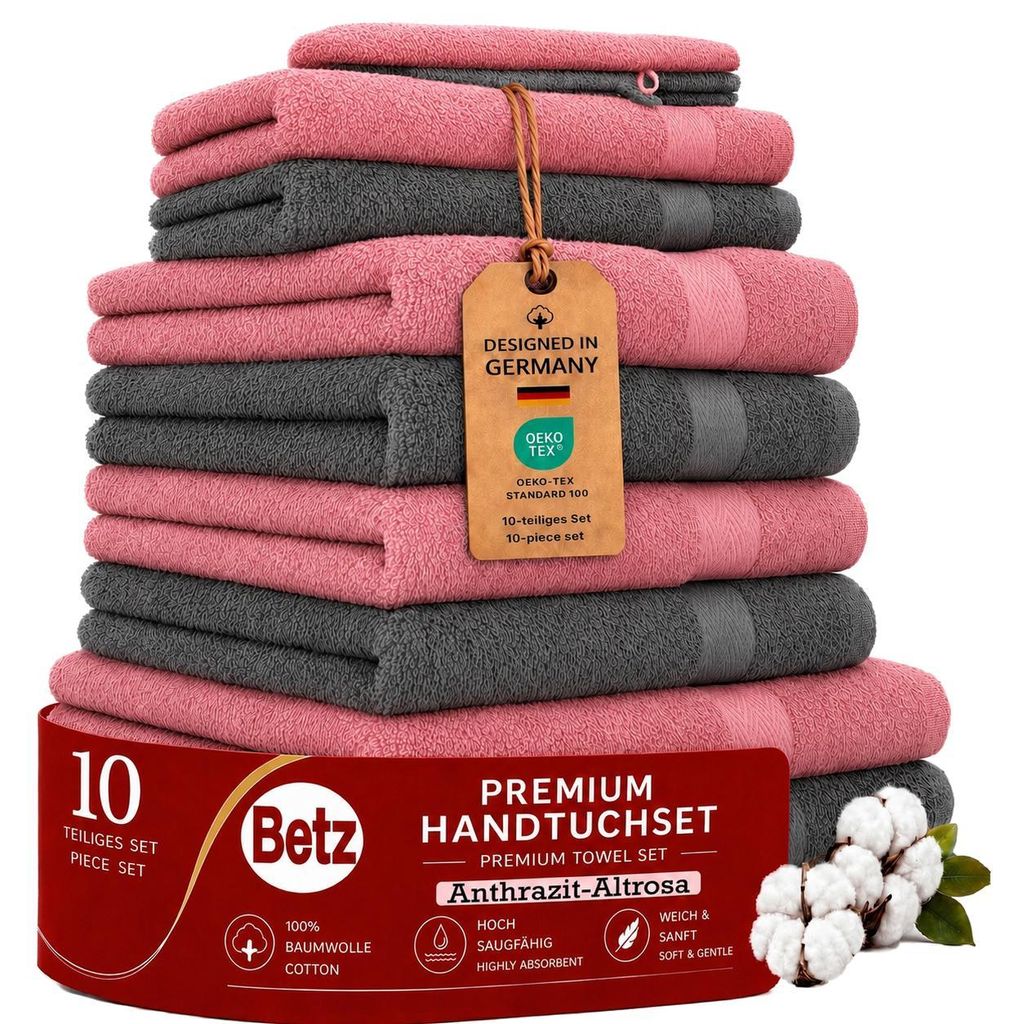 Betz 10-tlg. Handtuch-Set PREMIUM 2 Duschtücher 4 Produktbild 