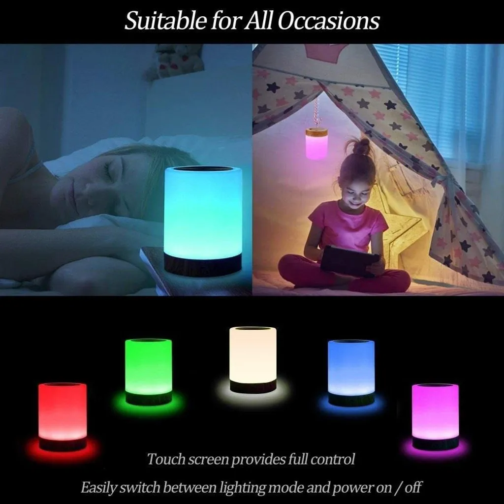 Lampe RGB portable Techly à commande tactile et batterie longue durée
