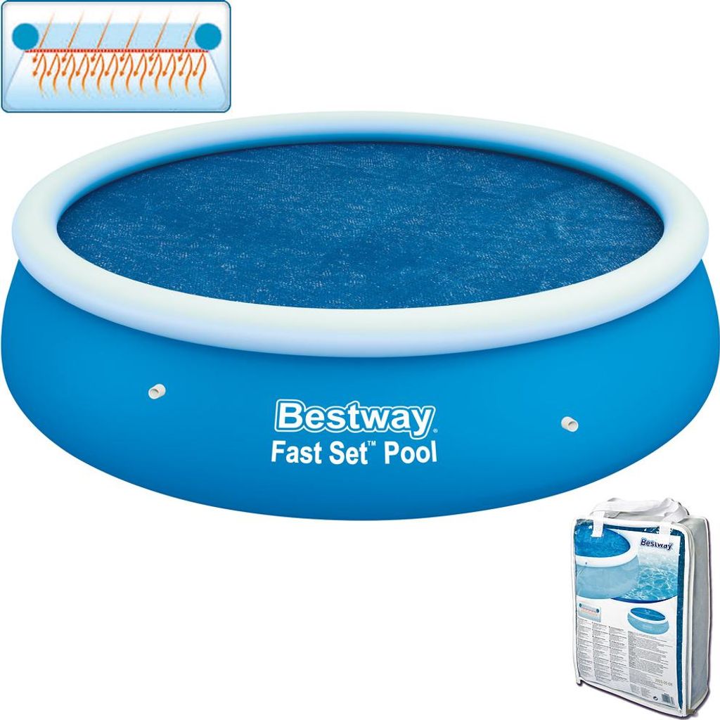 Bestway® Flowclear™ PE-Solarabdeckplane Ø 210 cm, blau, Produktbild 