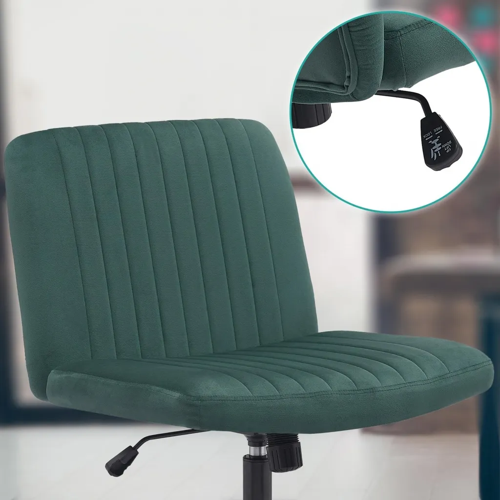 Sedia Ufficio Kingman in Velluto Verde | Design-Shop Ergonomia e Lusso - 3