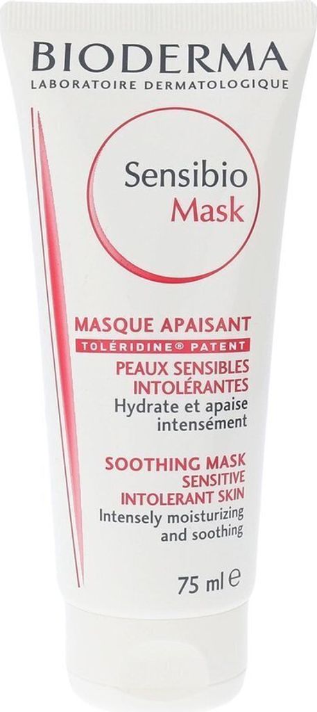 A close-up studio shot of a white tube of Bioderma Sensibio Mask.