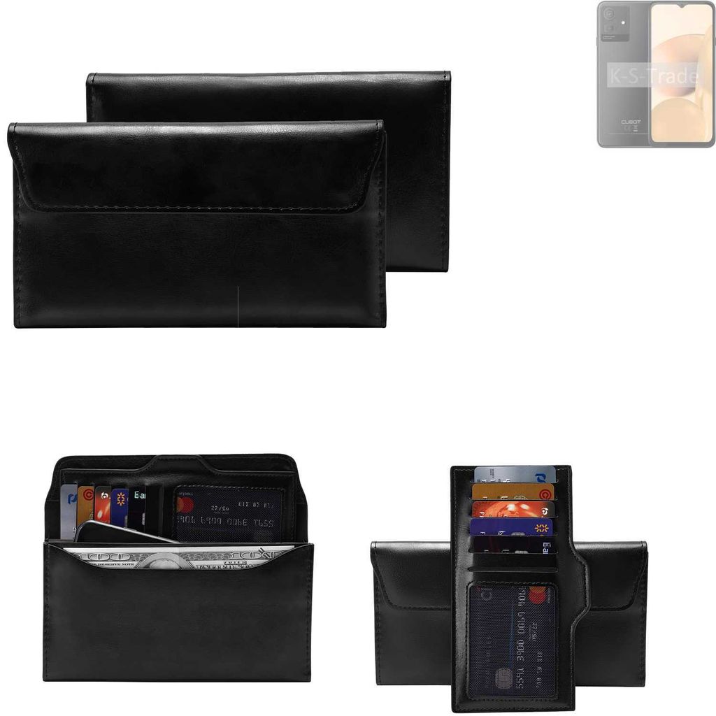 K-S-Trade Handy Hülle kompatibel mit Cubot Note 50 Schutz Hülle Tasche Schutz Case Handytasche Kunstleder schwarz, 1x
