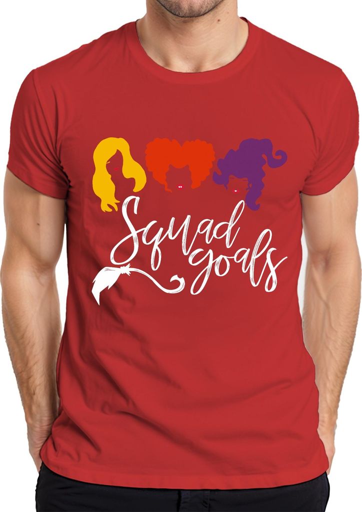 Squad goals Hexen Halloween Geschenk Freundinnen Motto Party Herren T-Shirt, Rot, S