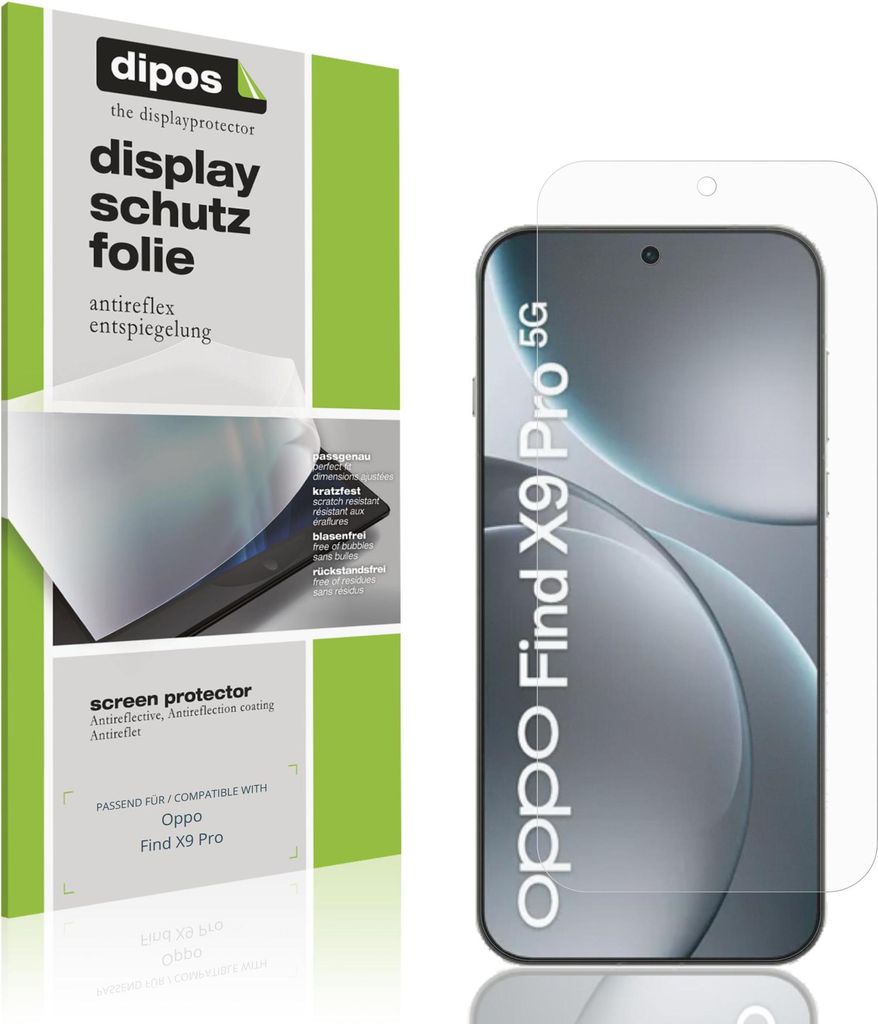4x Schutzfolie für Oppo Find X9 Pro matt Displayschutzfolie Folie Display Schutz dipos