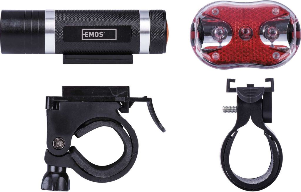 LED přední + zadní svítilna na kolo P3920 na 5x AAA, 150 lm