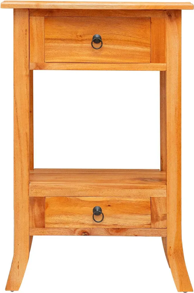 Meuble d'entrée naturel - Console compacte avec tiroir de rangement