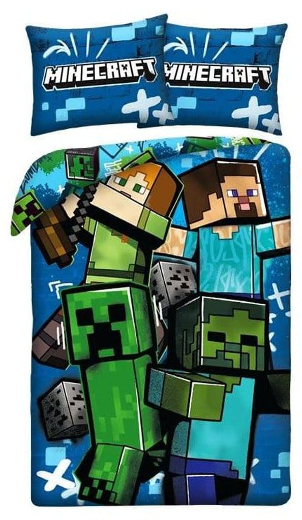 Ložní prádlo Minecraft, verze 9, 140 x 200 cm / 70 x 90 cm Obrázek produktu 