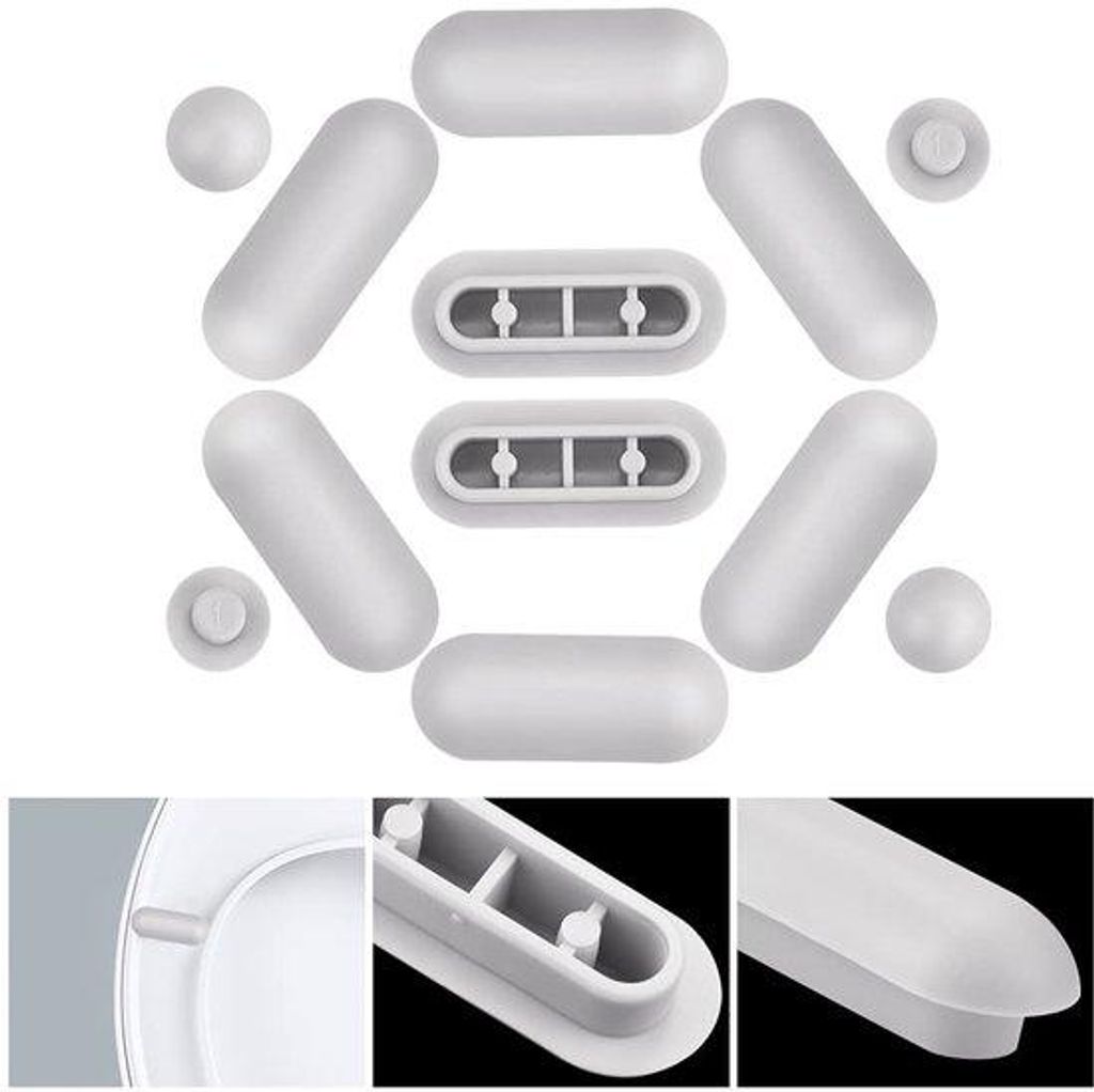 Kunststof toiletzittingdemper mit 8 Schrauben für Toiletensitz und -deckel