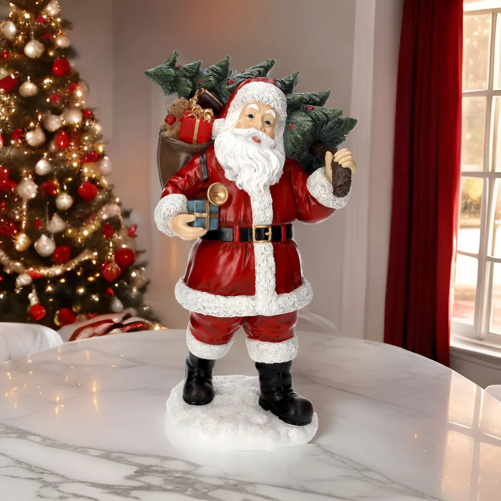 Père Noël robuste en résine - Décoration durable pour éviter la casse - 2