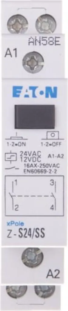 Télérupteur Eaton pour Éclairage 24VAC 16A Z-S24/SS - Module 265537