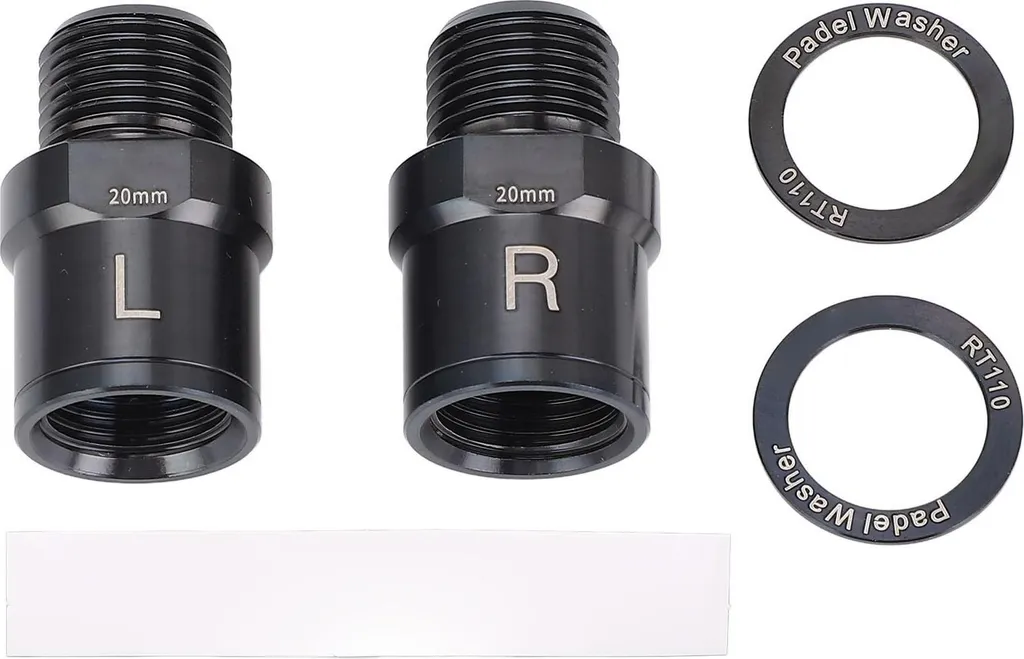 2 Rallonges de Pédales de Vélo 20mm en Alliage de Titane Noir CNC