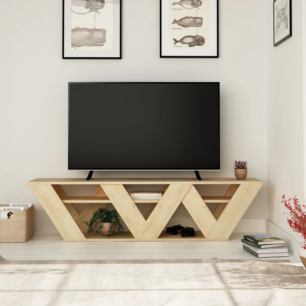 Mobile TV Moderno Rovere 158cm Decortie Ralla | Supporto TV Design