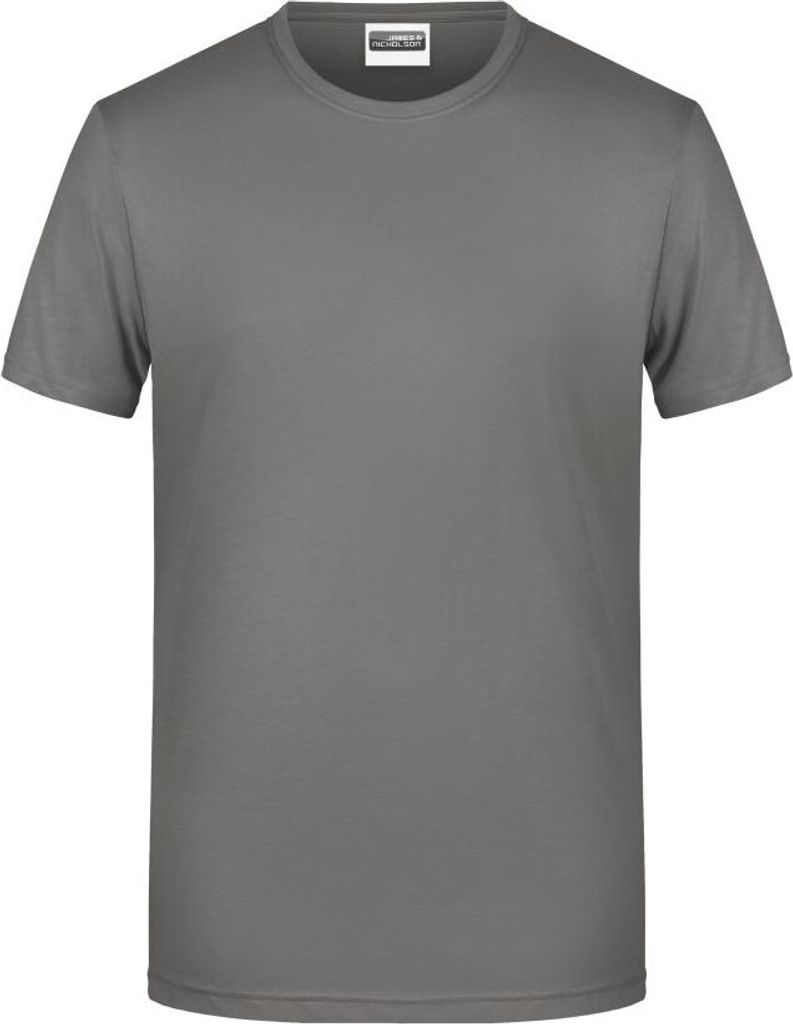 Men's Basic-T Herren T-Shirt in klassischer Form mid-grey, Gr. 3XL