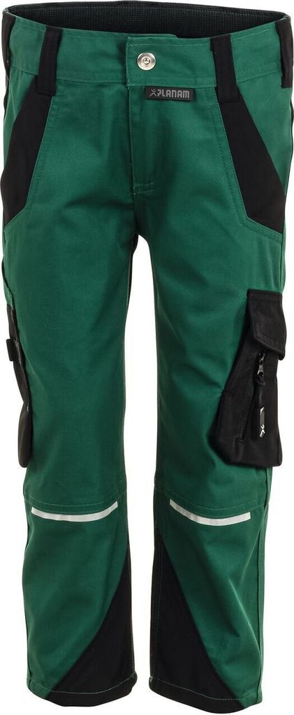 Planam  Norit Kids Bundhose grün/schwarz Gr.122/128 6544122 Produktbild 