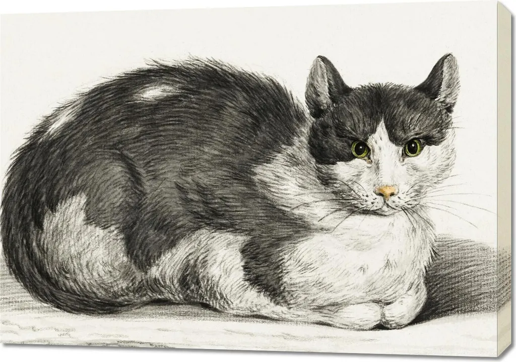 Poster Vintage Gatto Jean Bernard 100x70 | Regalo per Amanti Gatti