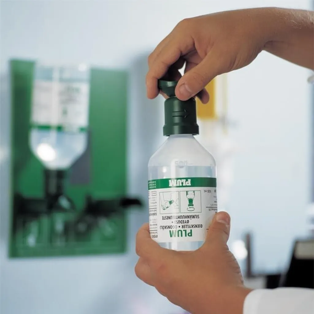 Stazione Emergenza Occhi PLUM 500ml | Design Ergonomico e Sicuro - 7