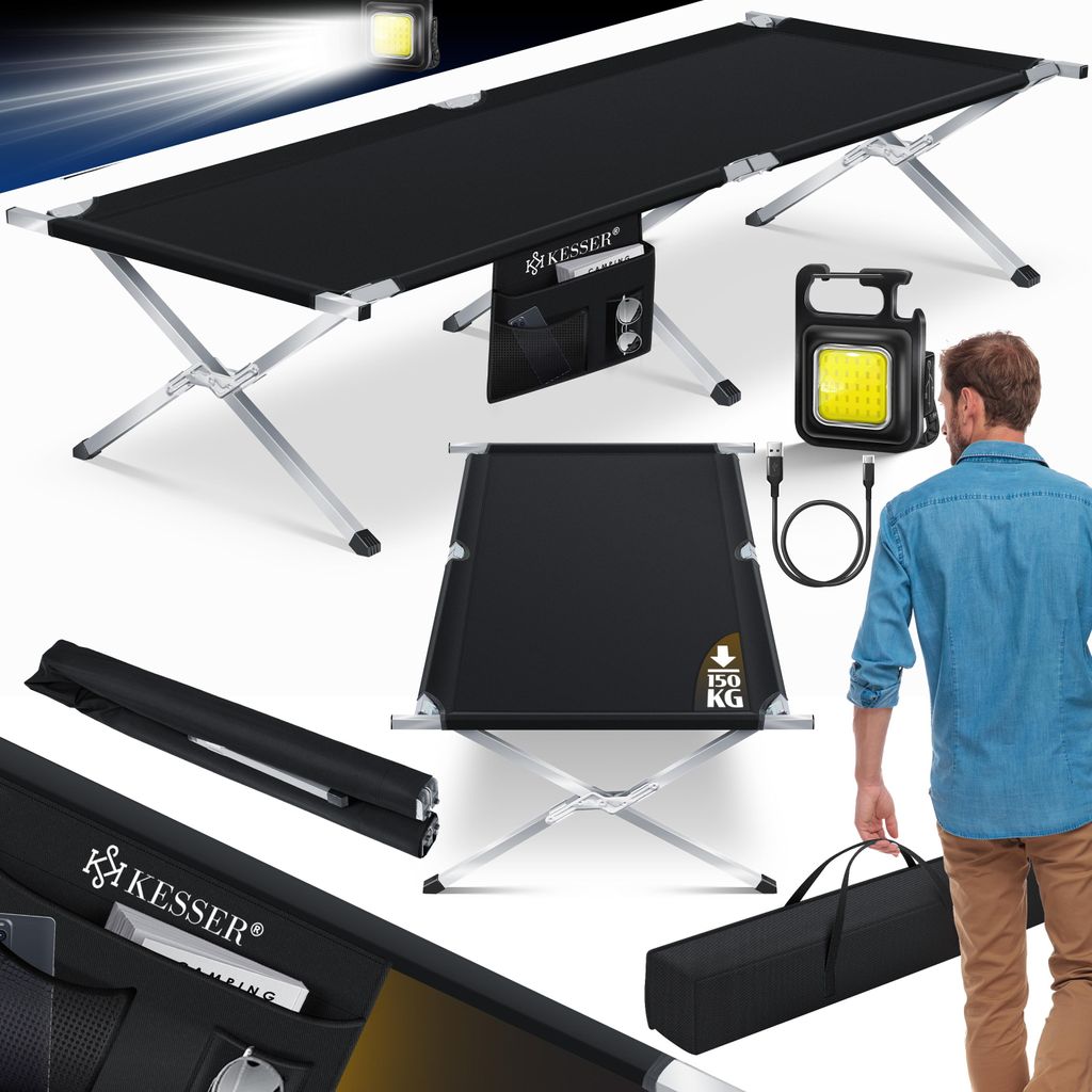 Lit de camping pliable KESSER® avec sac de transport et Image du produit 