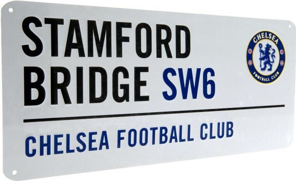 Chelsea FC offizielles Straßenschild TA1009 (Einheitsgröße) (Weiß)