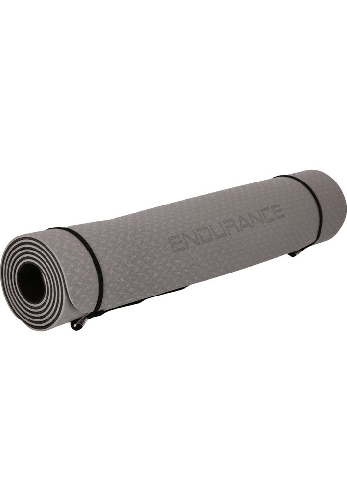 ENDURANCE Yogamatte mit 6 mm Dicke 1010 Frost Grey One Size