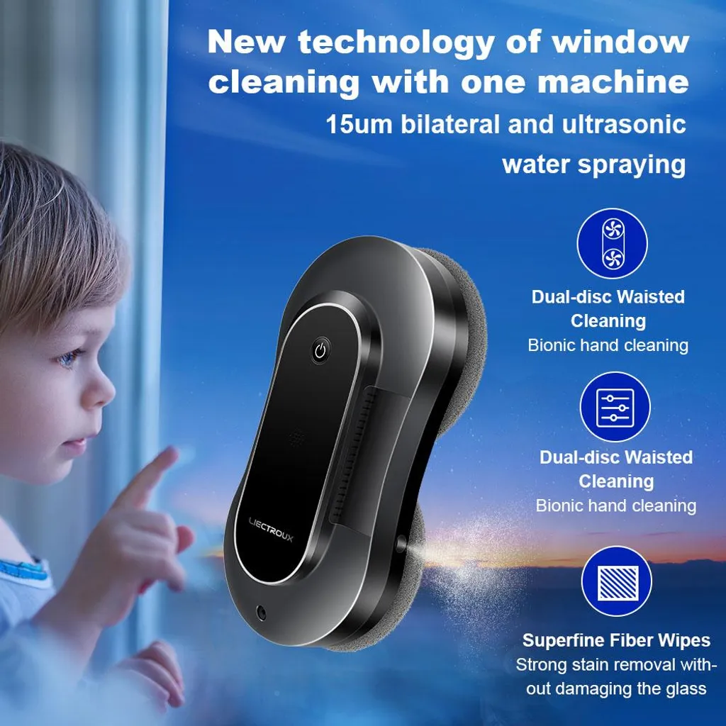 Robot laveur de vitres Liectroux Yw810 intelligent avec IA