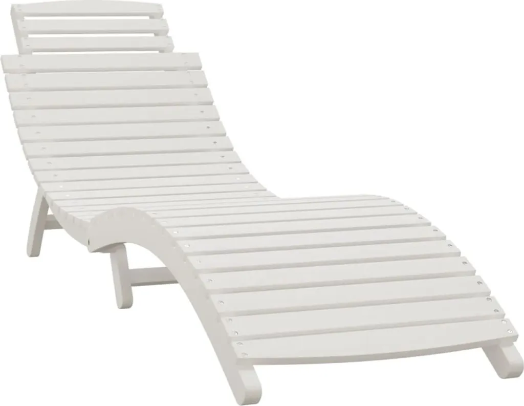 Bain de soleil robuste bois d'acacia blanc 184 cm vidaXL contre l'usure