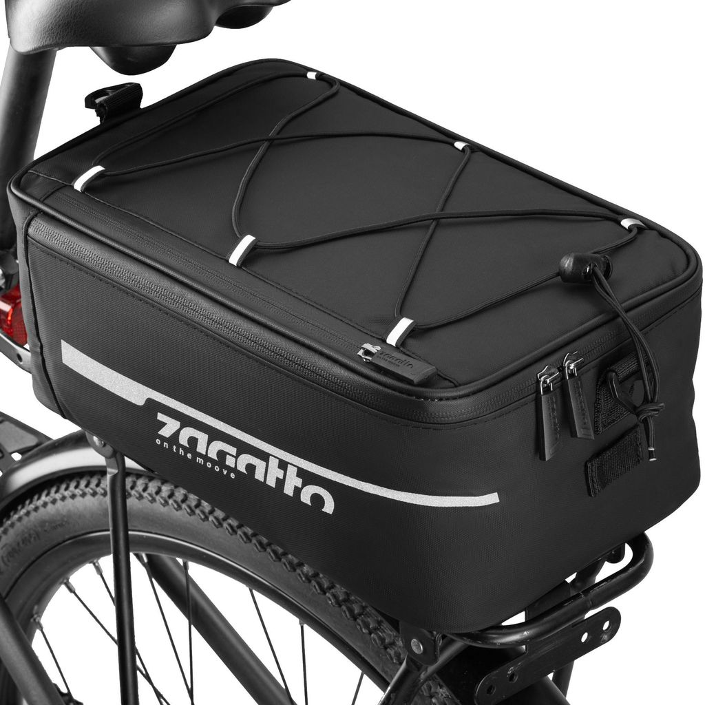 Zagatto Fahrradtasche für gepäckträger thermotasche geräumig wasserdicht 22L Schwarze ZG955