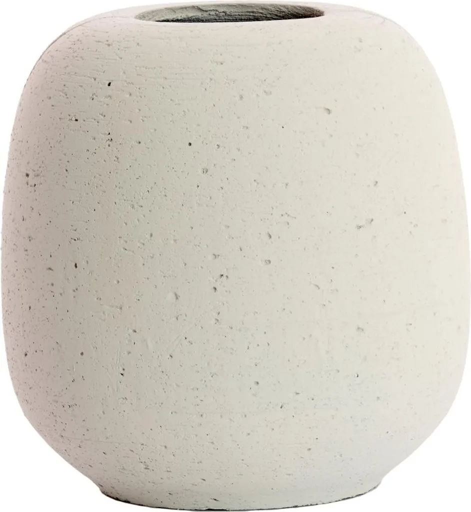 Vase Astrea pierre crème 40x42 cm : Finissez-en avec la déco fragile