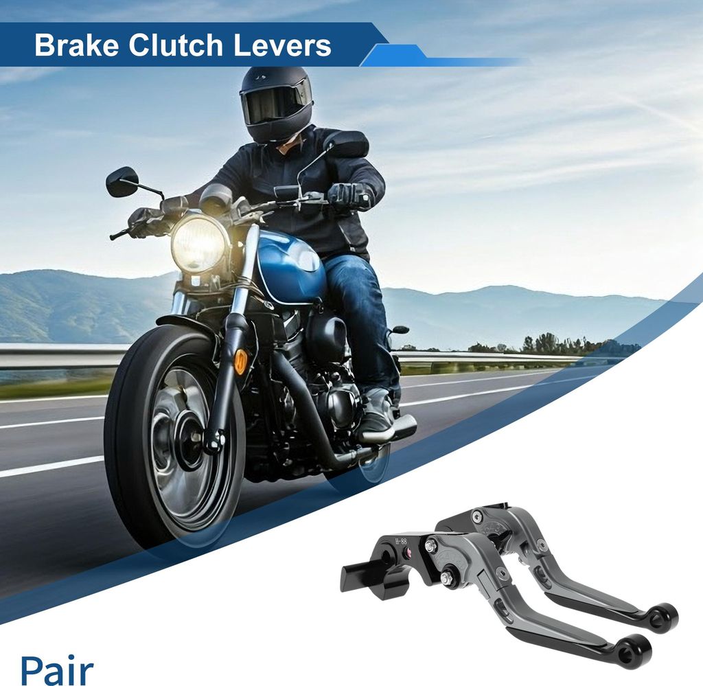 Kurz Lang Brems Kupplungshebel Für Kawasaki ZX14R 2006-2017 Verstellbarer Motorrad Lenker Bremshebel Aluminiumlegierung Titan Griff Schwarz Ende