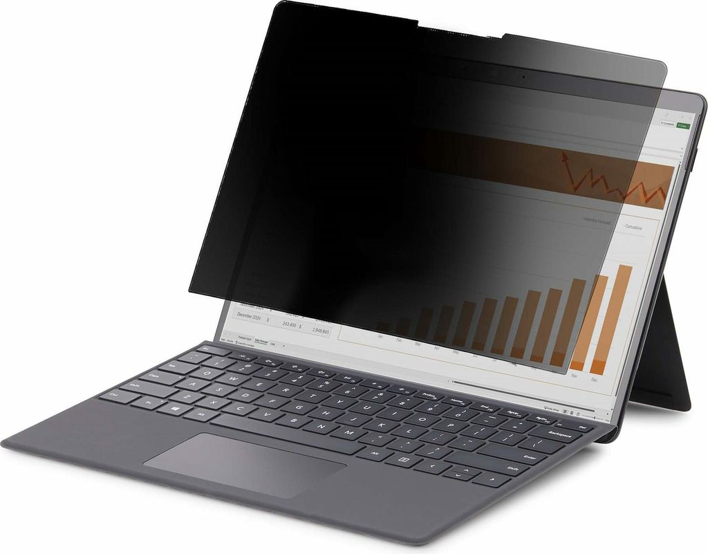 StarTech.com 4-Way 12.4in Surface Laptop Go 1/2/3 Privacy Screen Filter, Portrait/Landscape, Touch-Enabled, +/- 30 Deg