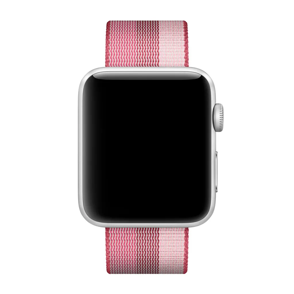 Bracelet Apple Watch 42mm en Nylon Tissé Berry - Accessoire Premium