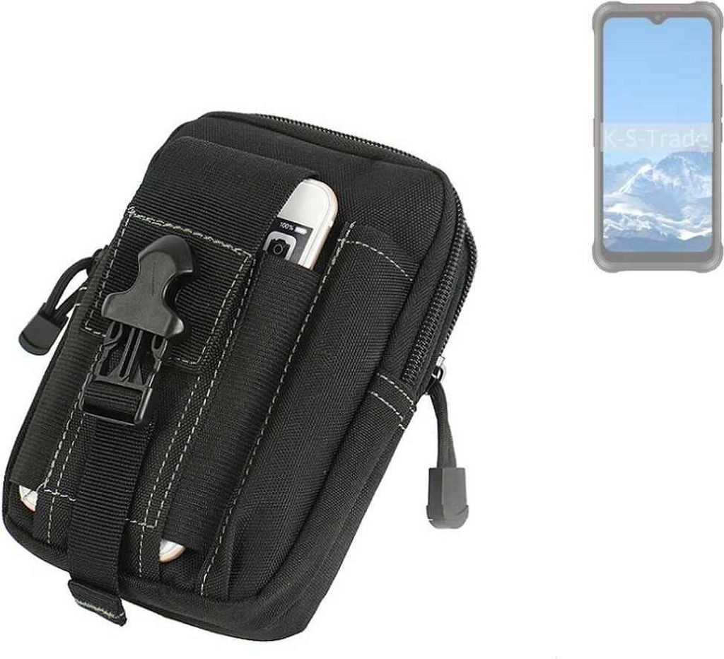 K-S-Trade Gürtel Tasche kompatibel mit AGM Glory Pro Gürteltasche Holster Schutz Hülle Handy Hülle Smartphone outdoor Handy-Hülle schwarz