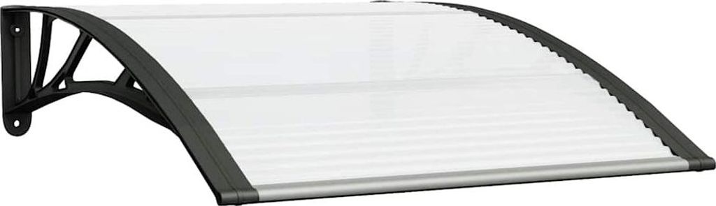 vidaXL Strieška na dvere čierna a transparentná 100x75 cm Obrázok produktu 