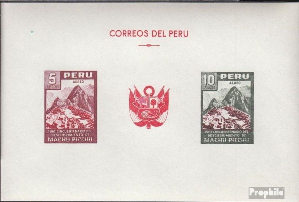 Briefmarken Peru 1961 Mi Block4 (kompl.Ausg.) postfrisch Inkastadt