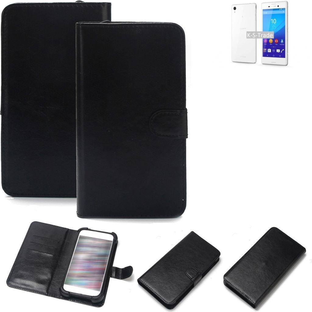 K-S-Trade Handyhülle Schutzhülle kompatibel mit Sony Xperia M4 Aqua Handy Schutz Hülle Handyhülle Bumper schwarz 1x