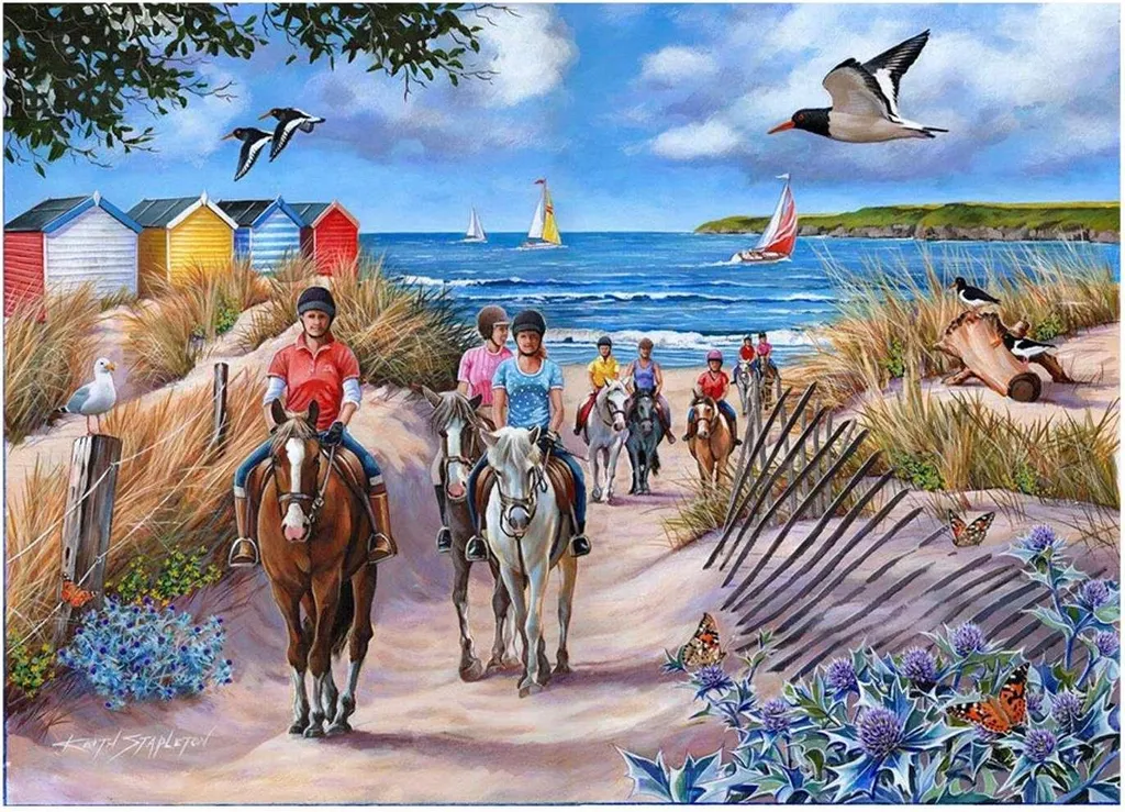 Puzzle Sea Horses House of Puzzles de 500 grandes pièces XL en carton