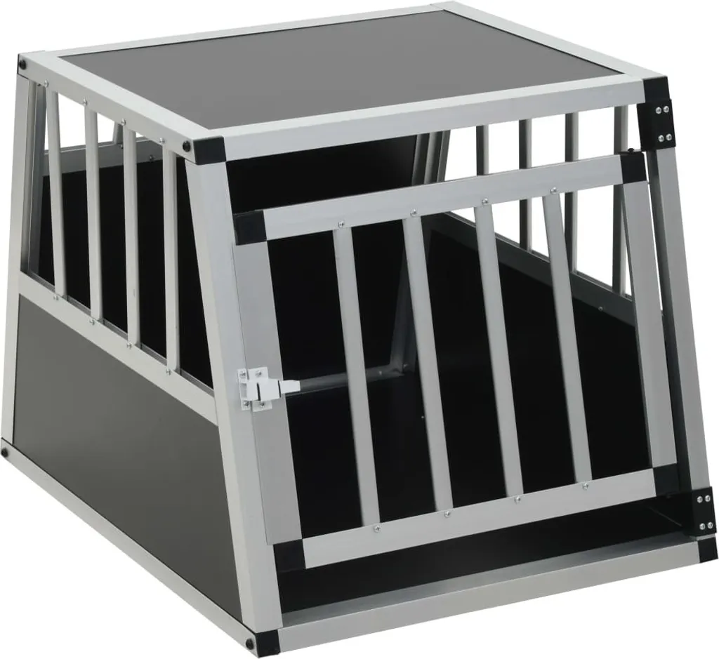 Caisse Chien Porte Simple 54x69x50 cm avec Structure Aérée Haute Qualité