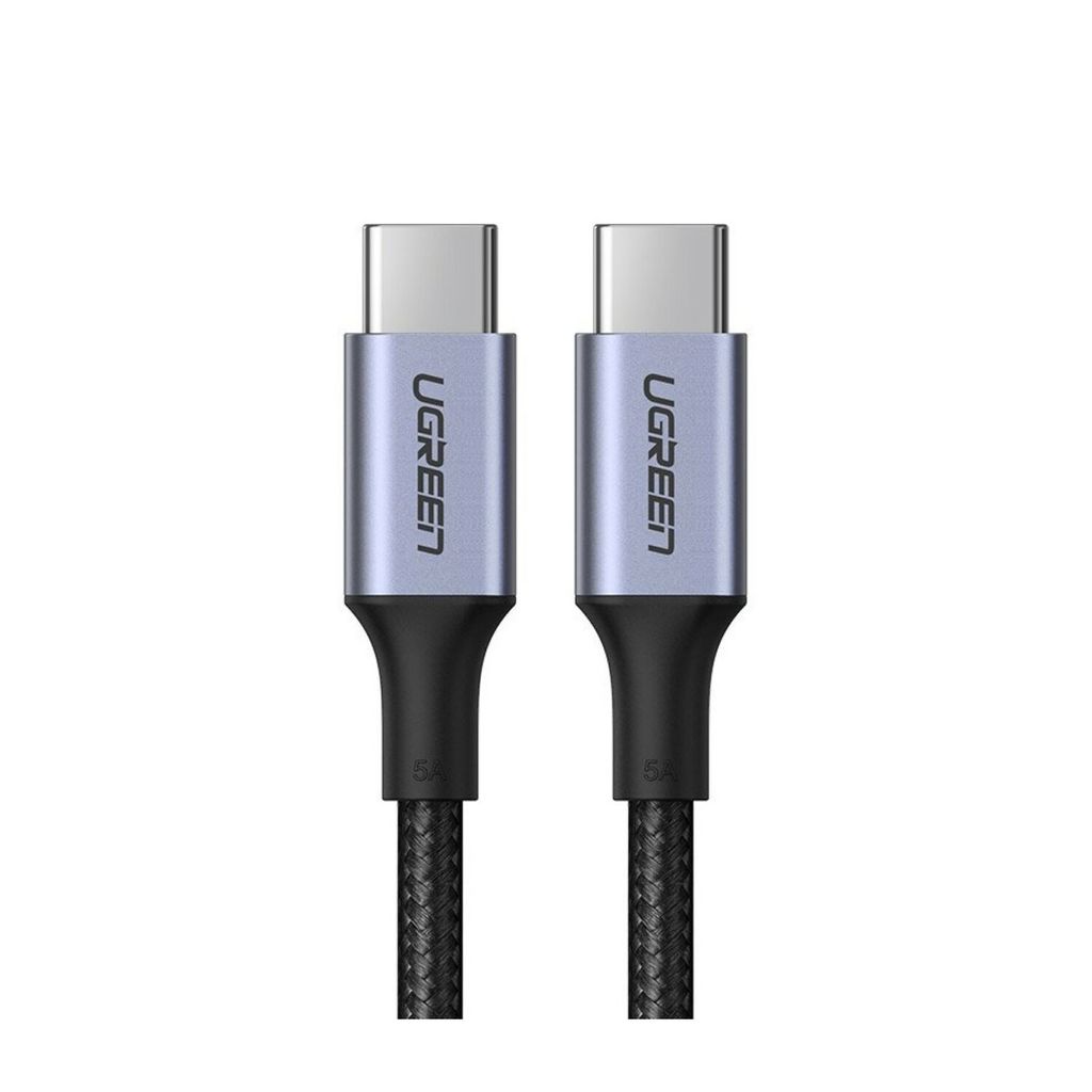 Ugreen USB-C auf USB-C Kabel 100W 5A 480Mb/s 1m - Grau PD Produktbild 