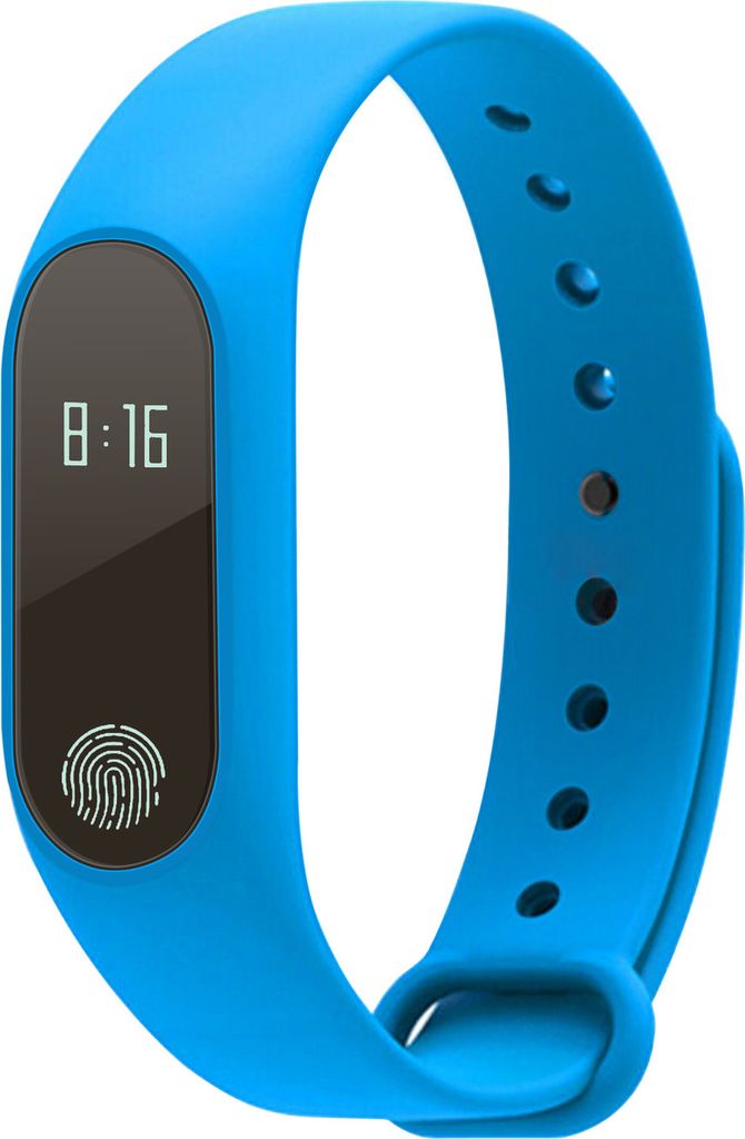 M2 Smart Armband Herzfrequenz-Monitor Bluetooth Smartband Health Fitness Band Wristband pour Android IOS bleu
