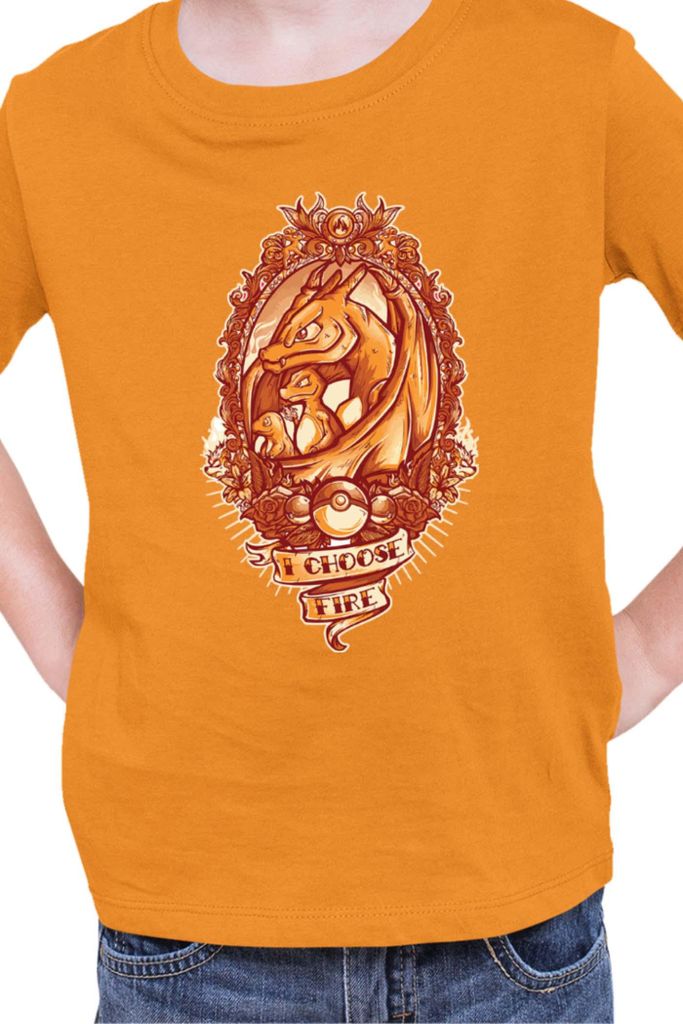 Kinder T-Shirt Japan Manga Anime Comics Pokemon 027, / Orange