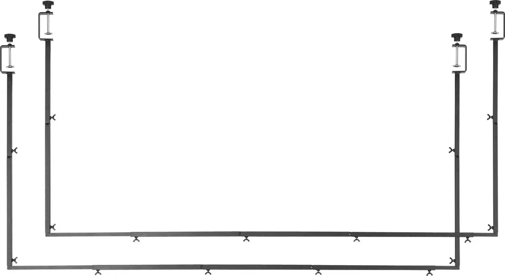 Set 2 Aste SucceBuy Regolabili in Metallo Nero per Allestimenti