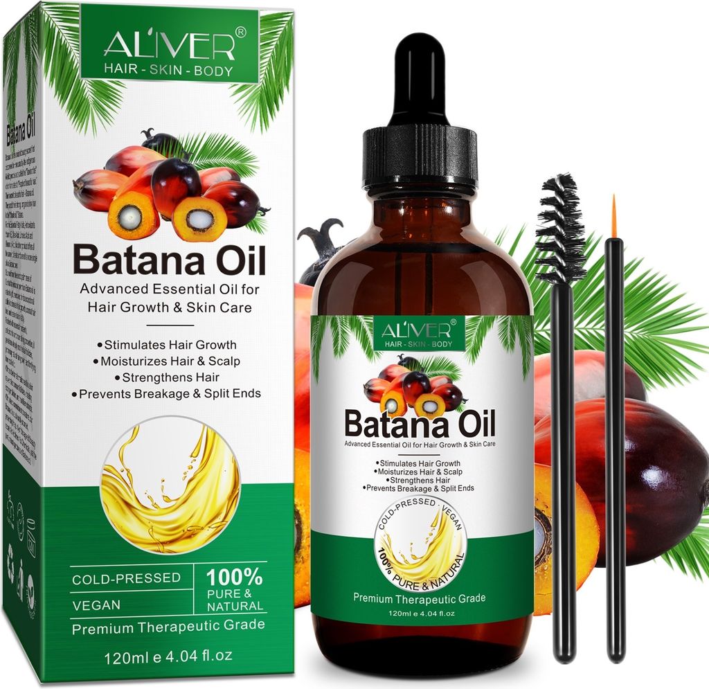 Batana Öl für Haare Haarwachstum Haarpflege Gesicht Haut Nägel Bio Vegan, 1x 120ml