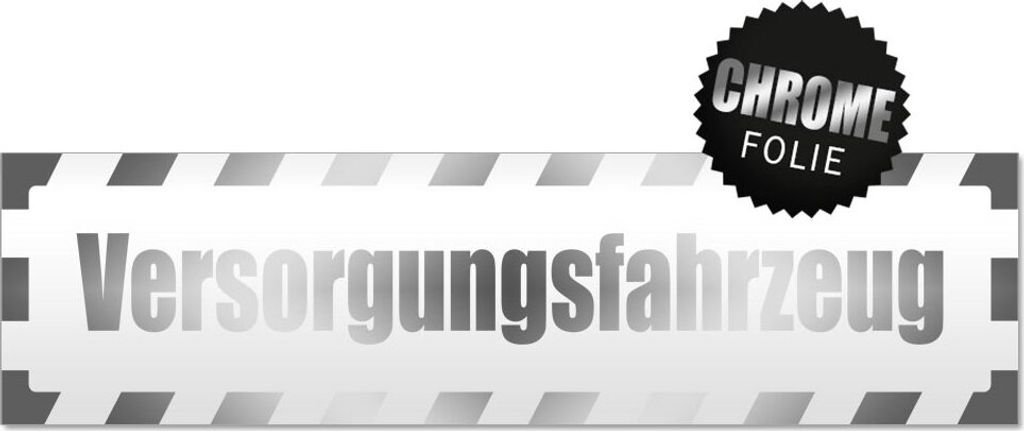 Versorgungsfahrzeug gestreift Magnetschild Schild magnetisch