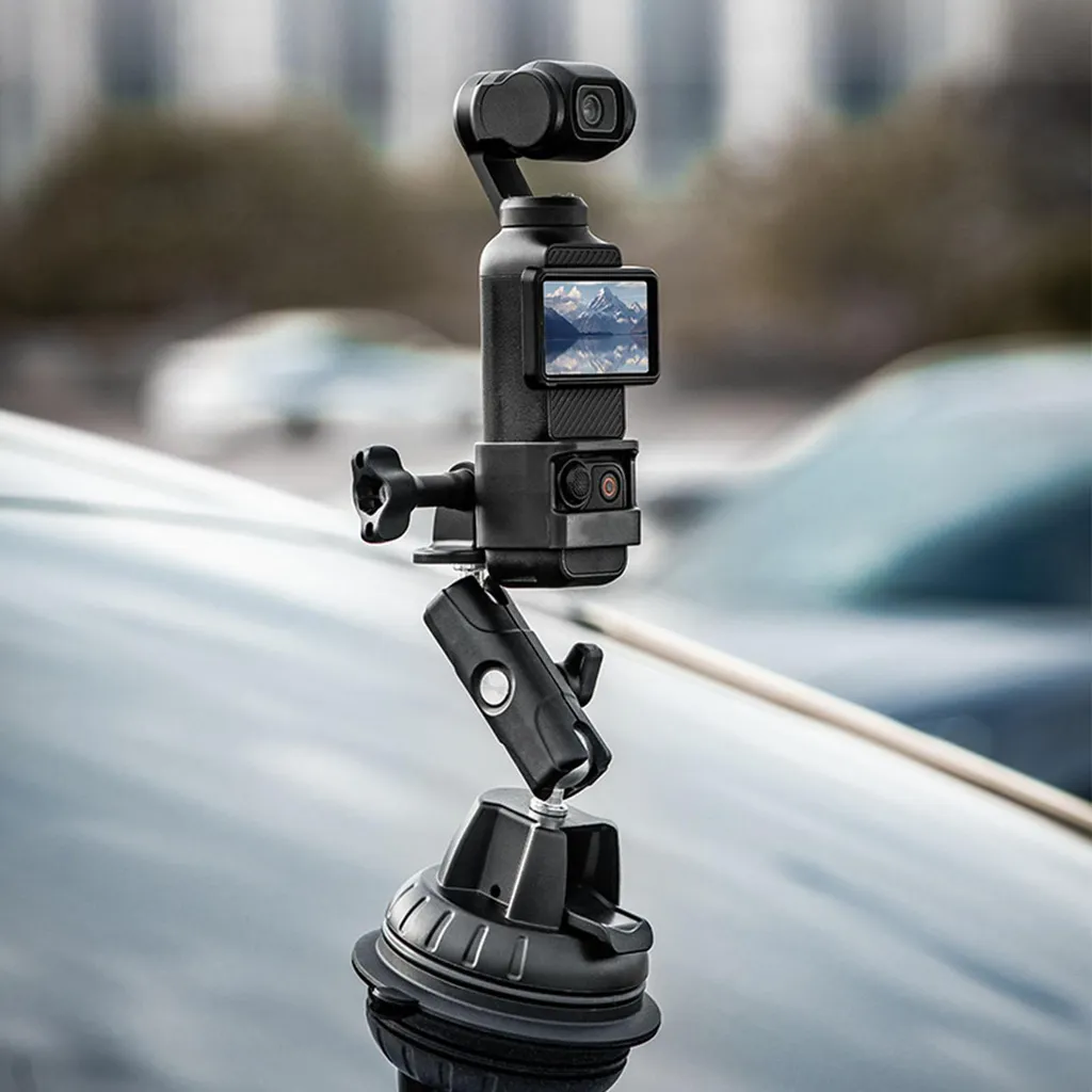 Supporto Auto Action Cam Pocket 3 | Ventosa Alluminio Pro 360° - 1