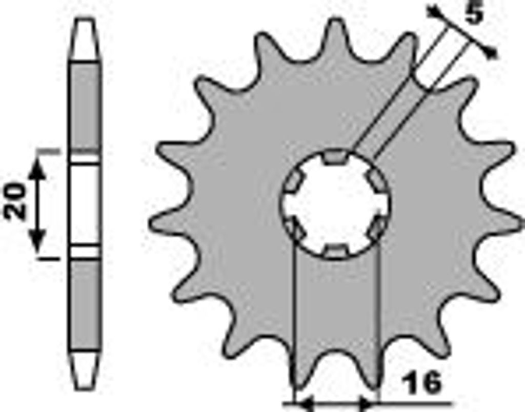 Trial Motorrad Vordere Kettenrad PBR 2033 11 18NC für Gas Gas TXT 520 Kette