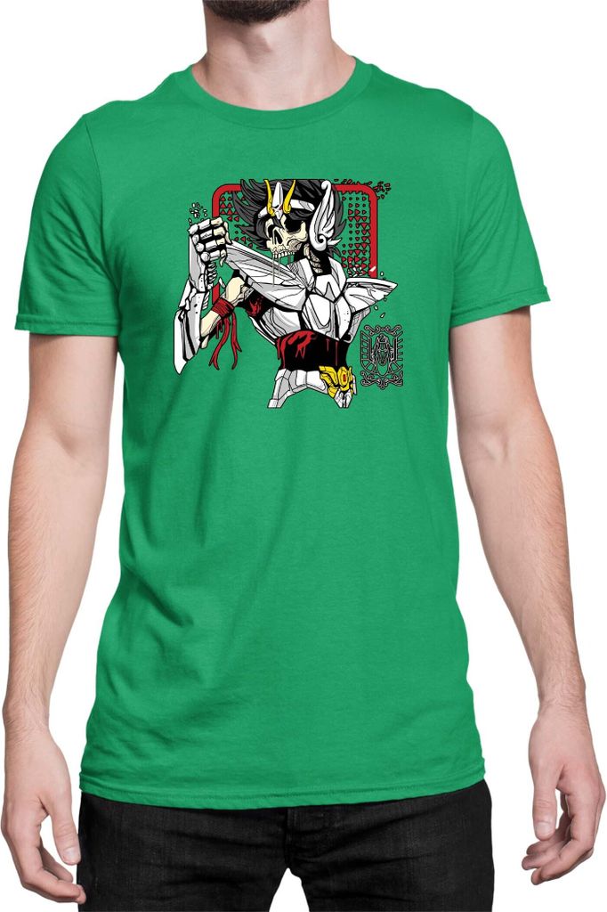 Herren T-Shirt Japan Anime Manga Saint Anime Seiya Zombie Knight 01 Zombie Knight, Man S / Grün